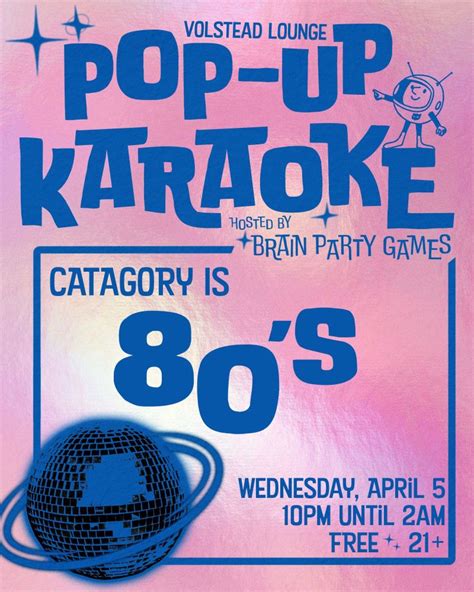 Pop-Up Karaoke: 80's Edition in Austin at Hotel Vegas & The