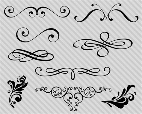 Line Flourish Clipart Downloads