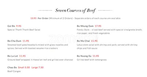 Thanh Thanh Menu, Menu for Thanh Thanh, Arlington, Arlington - Urbanspoon/Zomato