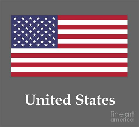 United States Flag And Name Digital Art by Frederick Holiday - Pixels