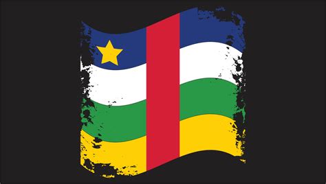 Central African Republic Country Wavy Flag Brush 3400174 Vector Art at ...