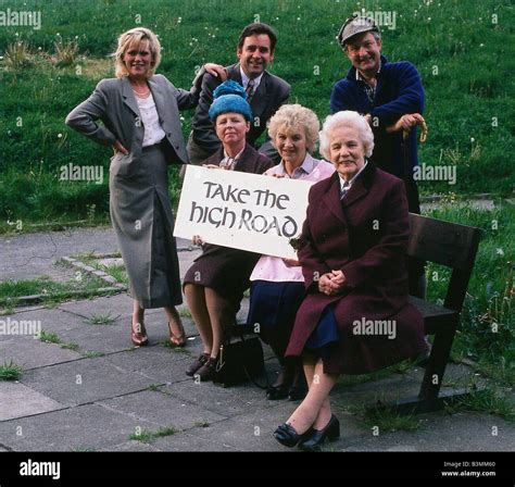 Cast members from TV programme Take the High Road March 19923 Stock Photo - Alamy