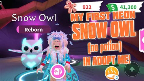 Making NEON SNOW OWL in Adopt me! Coolest look + tricks! 🦉 - YouTube