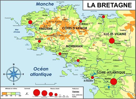 Carte de Bretagne Brittany Map, Brittany France, Journey Tour, Sites ...