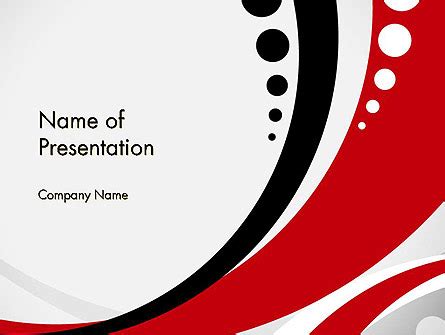 Red Black Wave Pattern Presentation Template for PowerPoint and Keynote ...