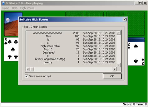 High Scores in Solitaire: A More Advanced Approach - CodeProject