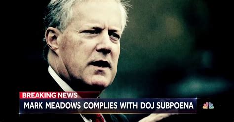 Mark Meadows complies with DOJ subpoena