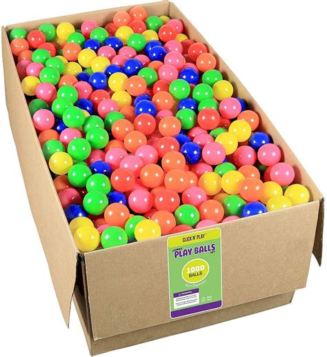 Value Pack 1000 Phthalate Free BPA Free Crush Proof Plastic Ball, Pit ...