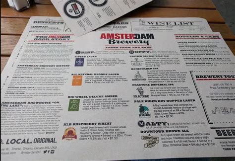 Amsterdam Brewhouse Menu Canada & Latest Prices 2023