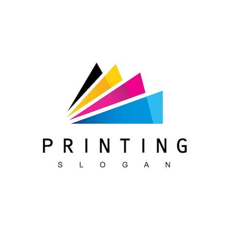 Premium Vector | Digital Print Logo Design Template Using Paper Icon