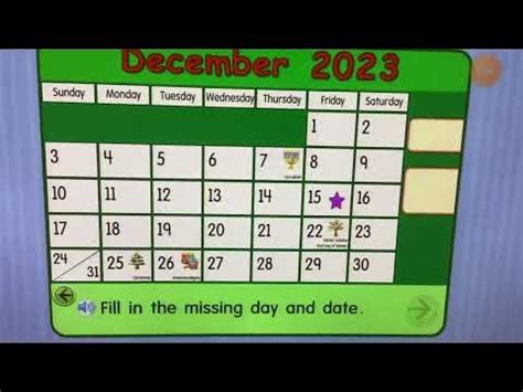 Starfall Make A Calendar December 2023 - YouTube