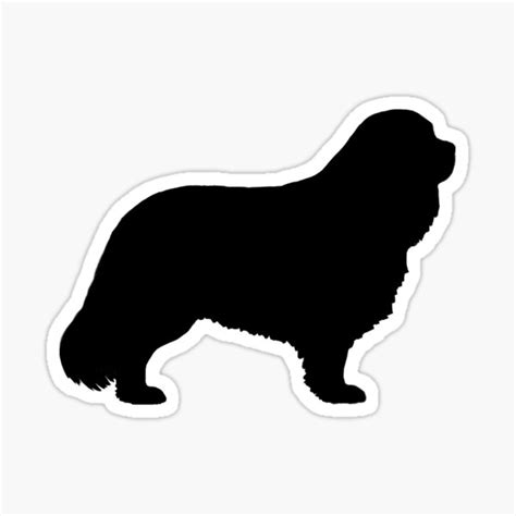 "Cavalier King Charles Spaniel Silhouette(s)" Sticker for Sale by ...