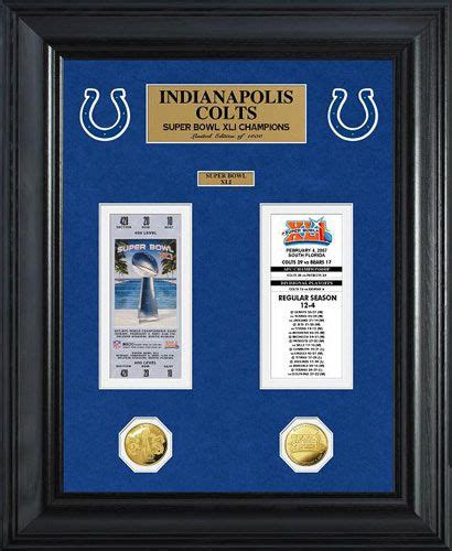 Indianapolis Colts Framed Poster Print - Super Bowl 41 XLI - Tickets ...