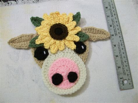 Crochet Cow Applique | Etsy