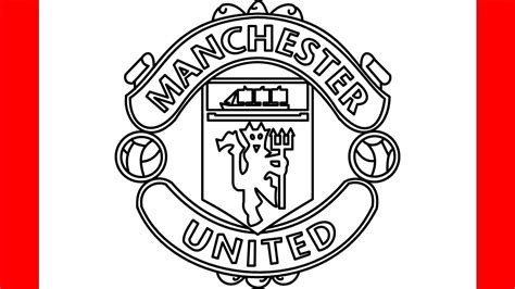 How To Draw Manchester United Logo - Step By Step Drawing - YouTube