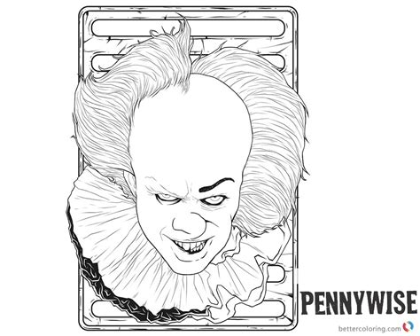 Pennywise Coloring Pages Stephen King’s IT Pennywise Fan art - Free ...