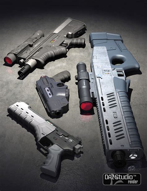 Download DAZ Studio 3 for FREE!: DAZ 3D - SciFi Weapons Collection