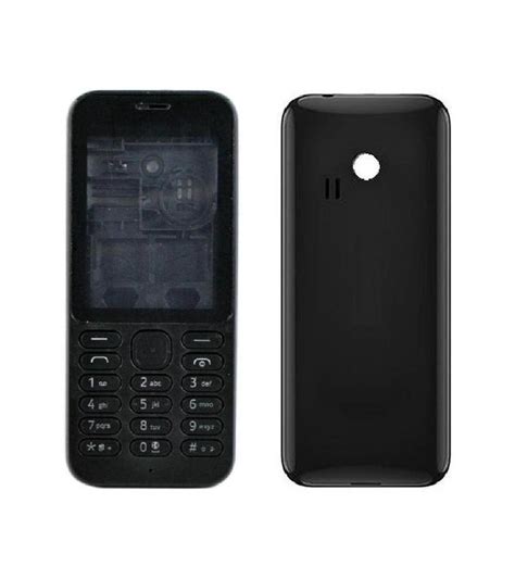 Full Body Housing for Microsoft Nokia 222 - Black - Maxbhi.com