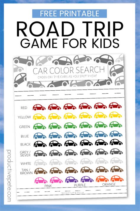 Car Games Printable