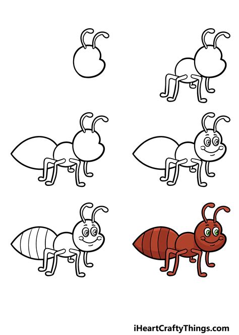 Ants Working Hard Cartoon