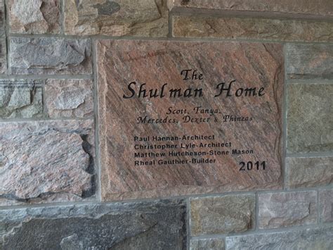 engraved stone - Muskoka Split Rock — Landscape Design, Masonry, Fireplaces, Stone Work