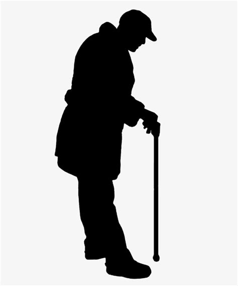 Silhouette Old Man at GetDrawings | Free download