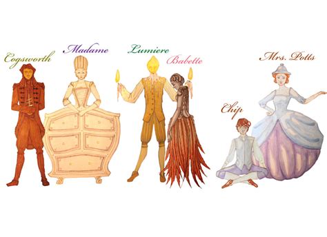 Beauty and the Beast Characters by lizzielovett2326 on DeviantArt