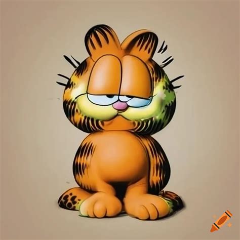 Garfield looking sad on Craiyon