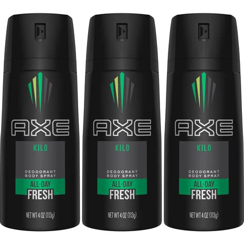 3 Pack - Axe Body Deodorant Spray, Kilo 4oz Each 79400551405 | eBay