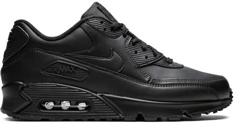 Nike Air Max 90 "Triple Black" leather sneakers - ShopStyle