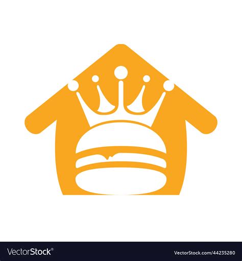 Burger king logo design template Royalty Free Vector Image