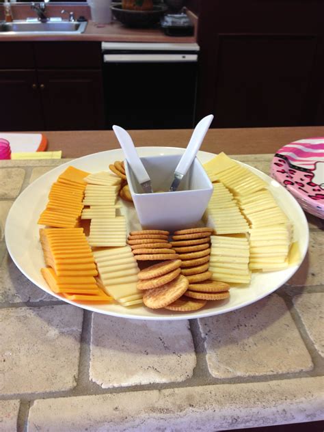 simple Cheese and cracker tray with Dijon mustard Cheese And Cracker Tray, Cheese Trays, Party ...