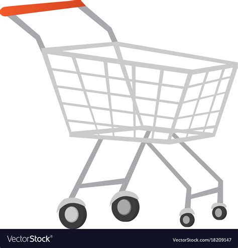 Wire shopping cart cartoon Royalty Free Vector Image