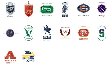 Old NFL Football Team Logos