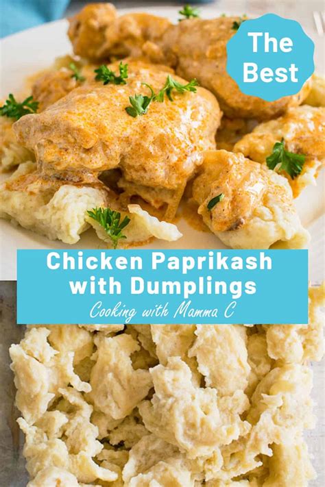 Hungarian Chicken Paprikash with Dumplings - Cooking with Mamma C