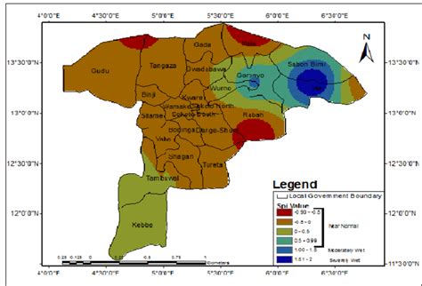 Standardized Precipitation Index (SPI) Map of Sokoto State (1982 – 1991 ...