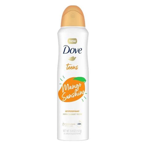 Dove Teens Mango Sunshine 48 Hour Antiperspirant & Deodorant Spray - 3 ...