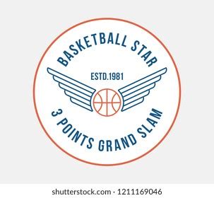 Basketball Badge Vector Illustration About Sport Stock Vector (Royalty ...