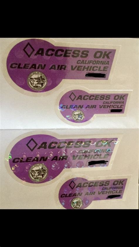 CA HOV Purple Stickers are here!! : electricvehicles