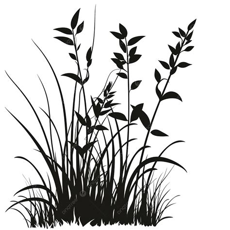 Cartoon Silhouette Grass Leaves Clip Art, Cartoon, Grass, Silhouette PNG Transparent Image and ...
