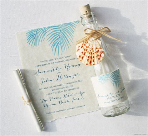 21 Bottle Beach Wedding Invitation Ideas | Super Unique Wedding Invitations & Creative Custom ...