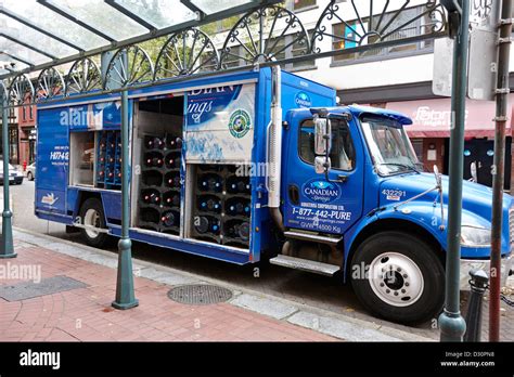 canadian springs water delivery truck Vancouver BC Canada Stock Photo ...