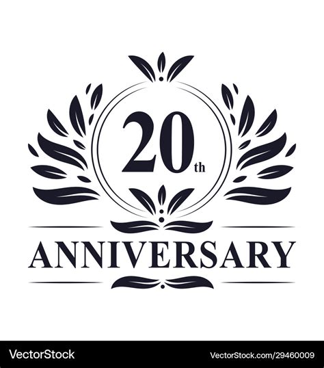 20th anniversary logo 20 years celebration Vector Image