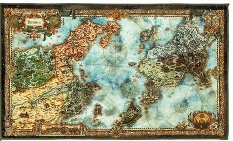 Octopath Traveler II - Solistia Map Face Towel