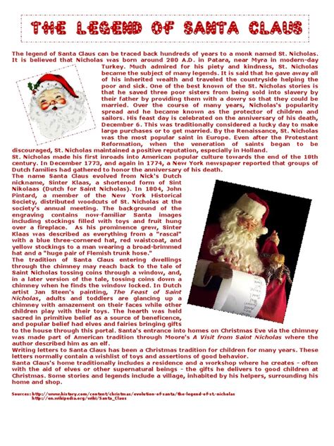 History of Santa Claus | PDF