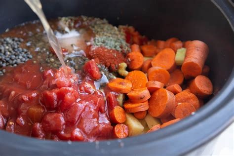 Slow Cooker Lentil Soup - The Roasted Root