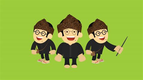 Karakter Sunda - Sundanese Culture Character Vector