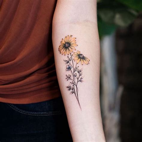 sunflowers tattoo | Tiny Tattoo inc.