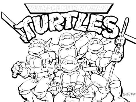 TMNT coloring page on Behance