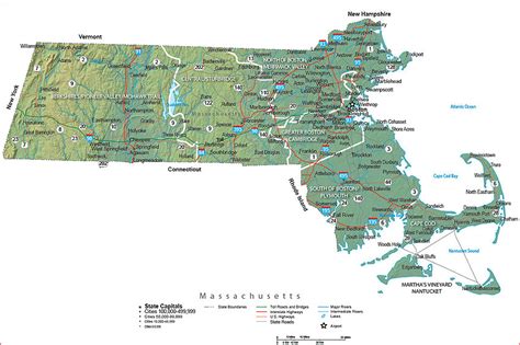 Maps Of Massachusetts | Color 2018